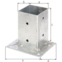 Vorschaubild Alberts® Aufschraubhülse für Geraden 150mm für verschiedene Pfostenstärken