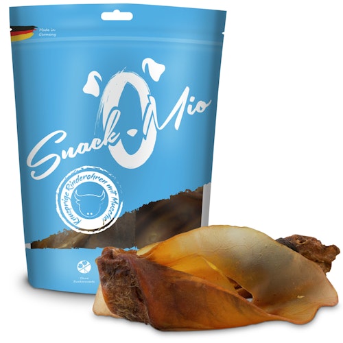 SnackOMio Rinderohren mit Muschel Hundesnacks