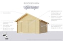 Vorschaubild Karibu Garage Blockhausgarage 38 mm