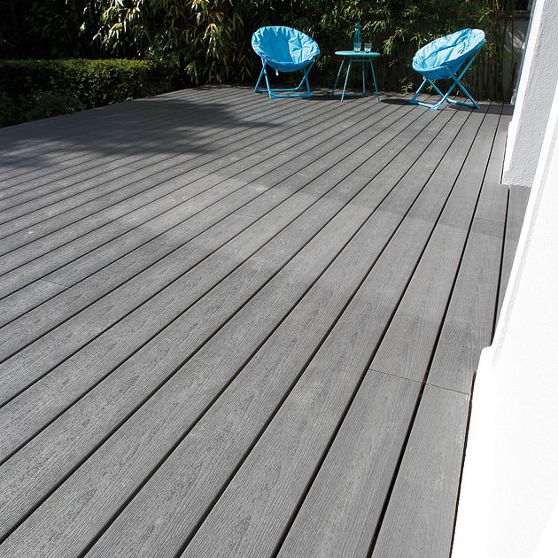 B-WARE FIBERON Terrassendiele WPC Pro-Tec plus Earl Grey - B-Ware
