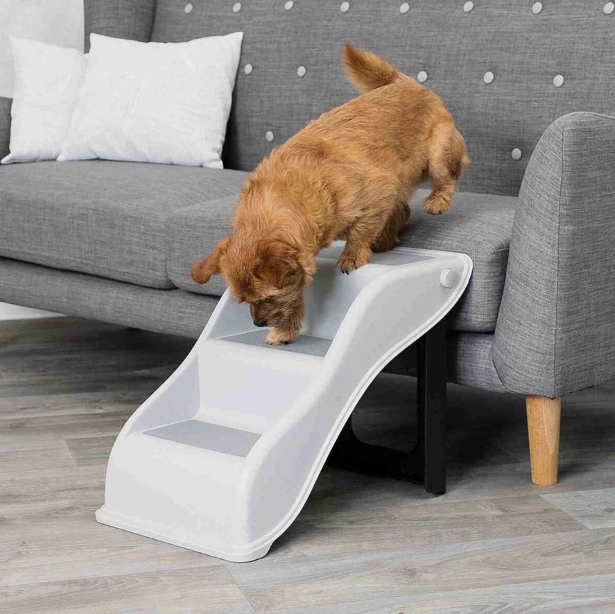 TRIXIE Treppe, Kunststoff, 38,5 × 60 × 79 cm, hellgrau