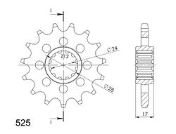Supersprox Ritzel 525 15Z