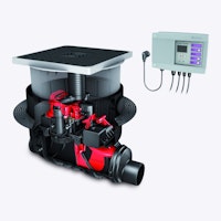 KESSEL 24125S - Rückstaupumpanlage Pumpfix F Komfort DN 125 für Bodenplatte - schwarze Abdeckung