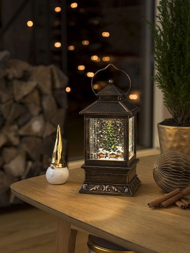 Konstsmide Weihnachtsbeleuchtung  LED Schneelaterne Weihnachtsmarkt