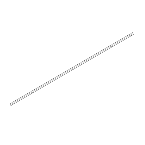 Griffwerk PLANEO AIR silent -weiß Anschlagprofil Länge: 2250mm -12,5mm Abstand