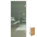 Vorschaubild Griffwerk Glasdrehtür ALL SATIN 501 Milchglas-Satinato/Grünglas, ESG/VSG, Studio/Office