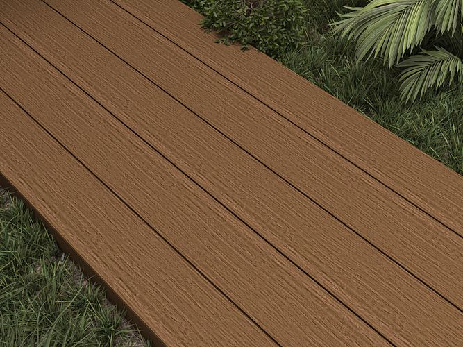NewTechWood Gigangte Vintage WPC-Terrassendiele Hohlkammer Teak  23 x 210 mm