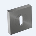 GRIFFWERK Außen-Rosetten Quadrat SIEGER DESIGN Edelstahl matt WC/BB