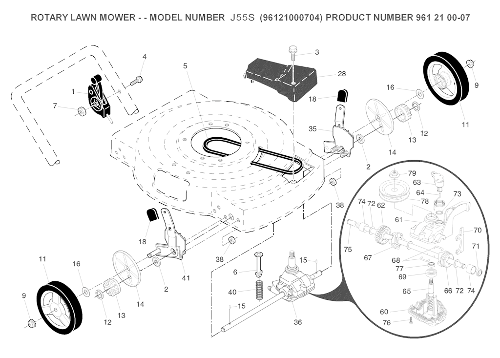 Explosionszeichnung Ersatzteile