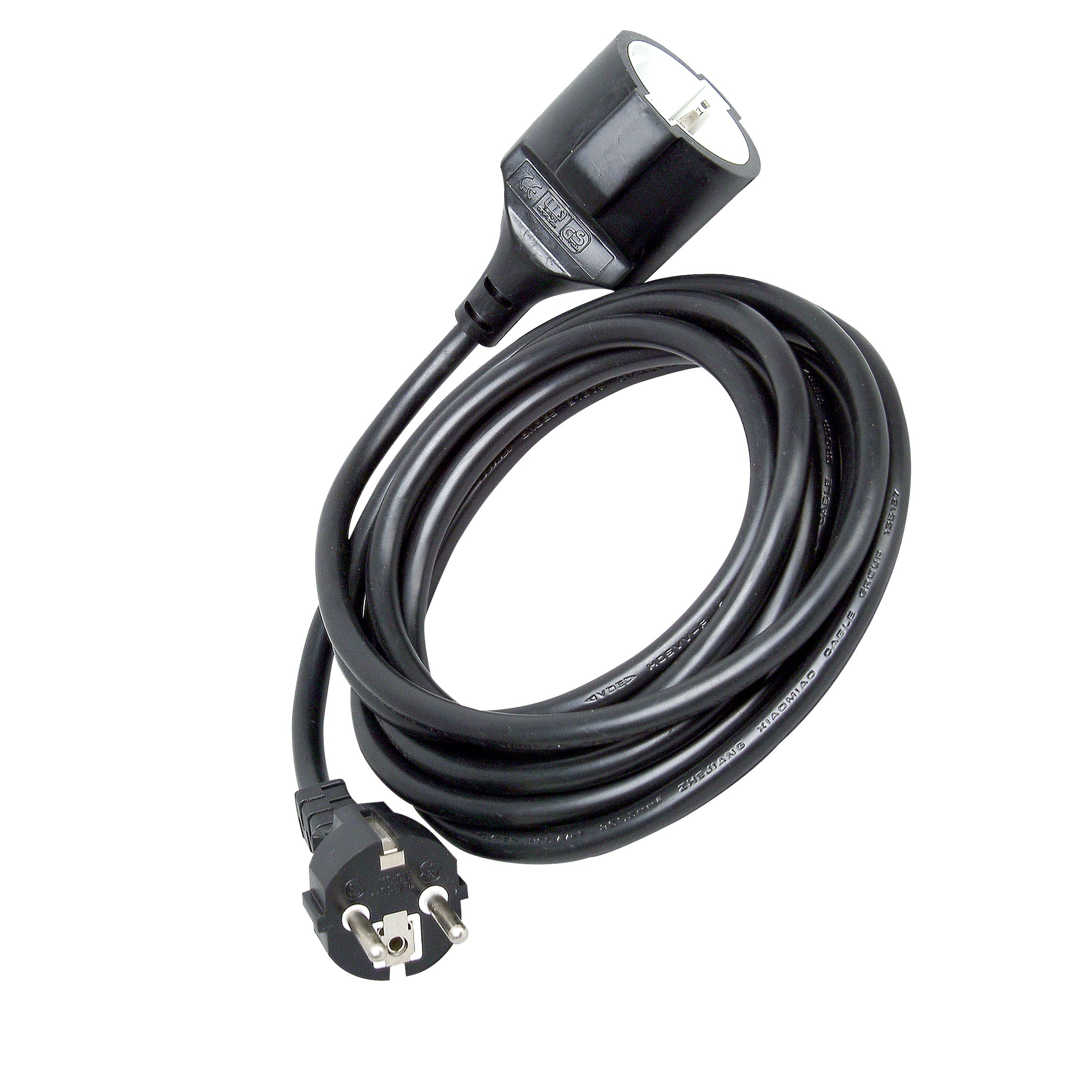 Kopp Schutzkontaktverlängerung 3m, schwarz