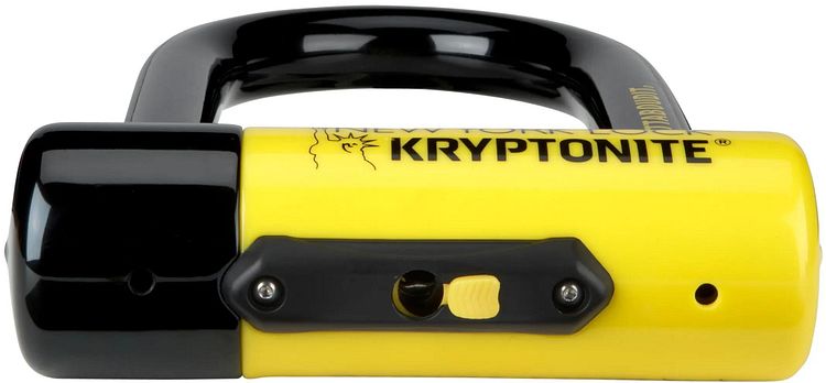 KRYPTONITE Bügelschloss New York Fahgettaboudit schwarz/gelb