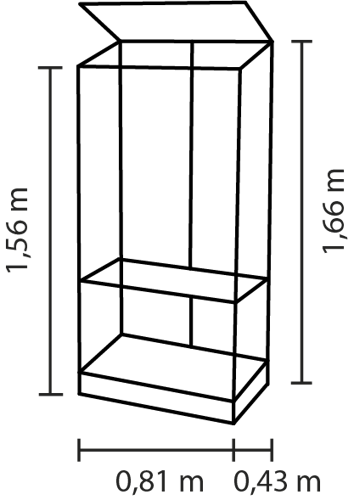 Vitavia Balkongewächshaus Stad inkl. Bodenrahmen - 0,35 m²