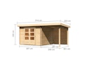 Vorschaubild Karibu Woodfeeling Gartenhaus Bastrup 5 naturbelassen - 28 mm