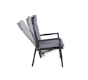 Vorschaubild Garden Pleasure Gartenmöbel Set AMIRA / SINTRA, Ausziehtisch 195 /240 x 100 + 6 Sessel, Alu Anthrazit / Kunststoffgewebe Grau / Kissen 100 % Polyester