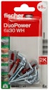 Vorschaubild FISCHER DuoPower 6 x 30 WH mit Winkelhaken (6 Stück) 535000