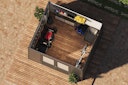 Vorschaubild Wolff Finnhaus WPC Gartenhaus Style D / Terra 3030 Anthrazit/Hellgrau - 28 mm 