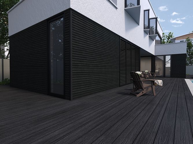 NewTechWood WPC Fassadenverkleidung Castellation Pro 35  BSK D 33 x 215 mm