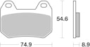 Vorschaubild SBS Bremsbelag 746HF Street Ceramic
