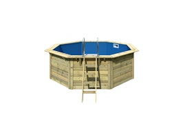 Karibu Pool Modell X1 400 x 400 cm - kdi mit Metallecken inkl. gratis Sandfilteranlage & Pool-Starterset (Gesamtwert 418,99€)