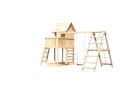 Vorschaubild Akubi Stelzenhaus Frieda mit Doppelschaukelanbau, Klettergerüst und Kletterwand