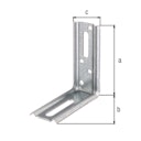 Vorschaubild Alberts® Verstellwinkel 90° geprägt mit Langloch  80x70x30 mm