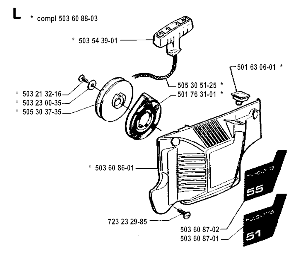 Explosionszeichnung Ersatzteile