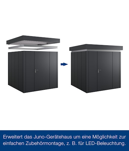 Hörmann Multifunktionsprofil für Gerätehaus Juno mit Flachdach