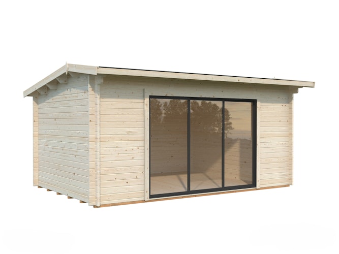 Palmako Gartenhaus Ines 13,7 m² mit Schiebetür - 44 mm