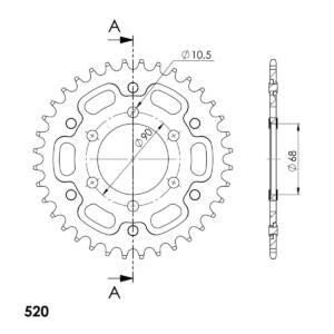 Supersprox Stealth-Kettenrad 520 36Z (Gold)