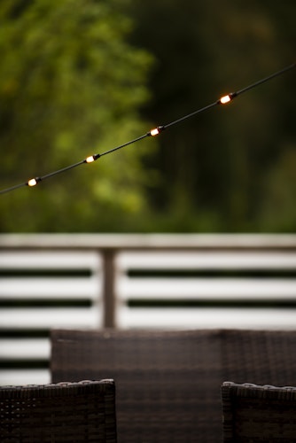 Konstsmide Weihnachtsbeleuchtung LED Lichterkette Basis-Set 20 bernsteinfarbene Dioden inkl. Dimmer und Memoryfunktion