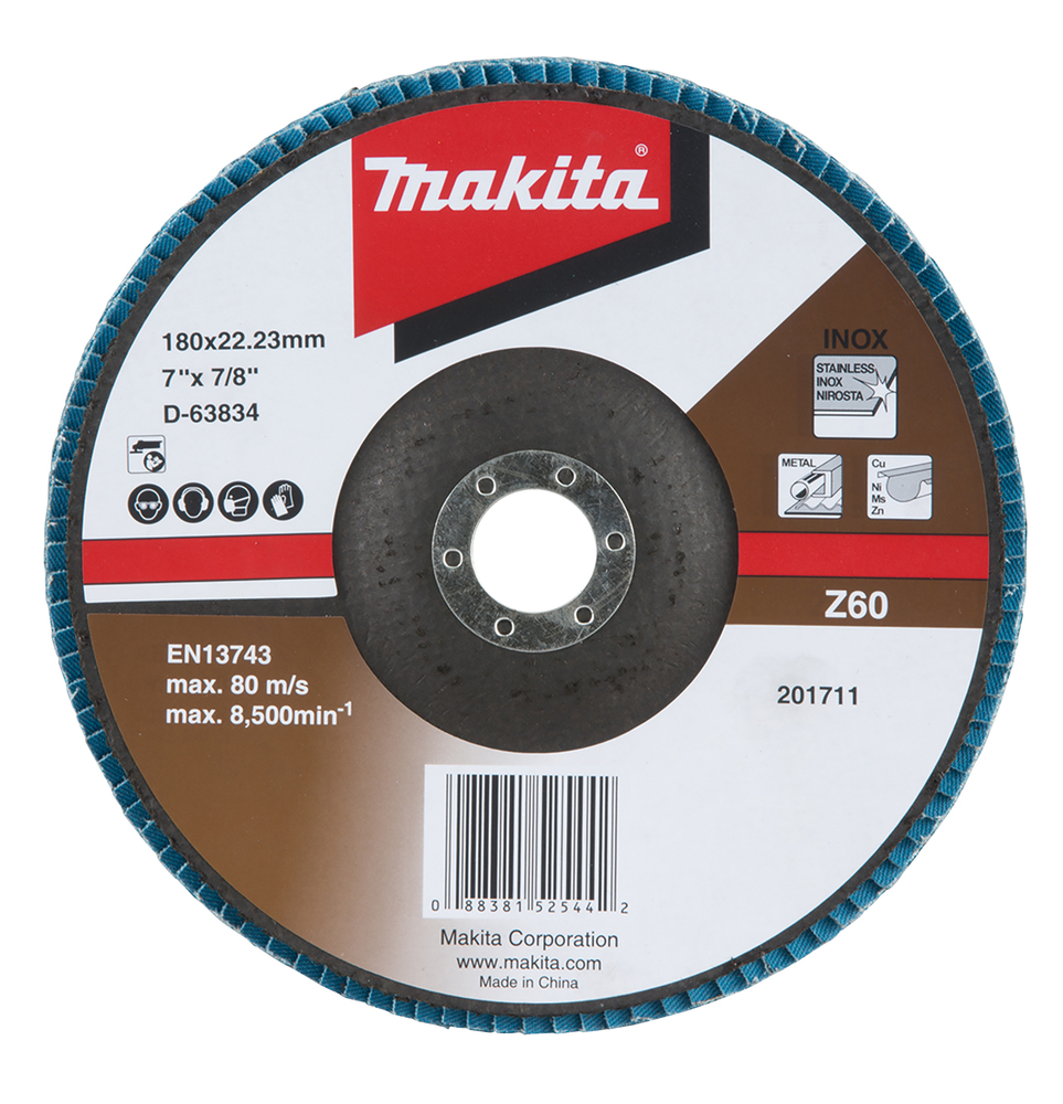 Makita Fächerschleifscheibe 180 mm Z60 D-63834