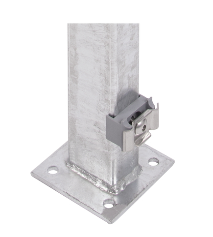 Alberts® Zaunpfosten für Doppelstabmatten zum Aufschrauben Anthrazit 1000 mm