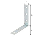 Vorschaubild Alberts® Stuhlwinkel, sendzimirverzinkt, TxHxB 90x90x19 mm 339234