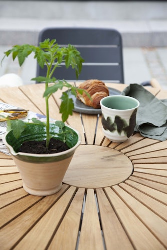 Cinas Klapptisch ELLEN, Aluminium / Teak