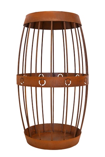 Badeko Weinfass inkl. Schale ,,Jenny“ in Edelrostoptik