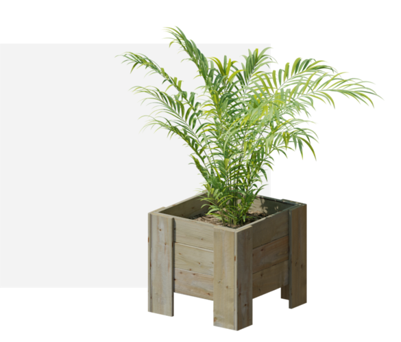 Ante Pflanzkübel B51 x T48 x H45 cm