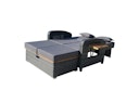 Vorschaubild Garden Pleasure Funktionssofa BARI, Polyrattan Dunkelgrau / Kissen 100 % Polyester Dunkelgrau