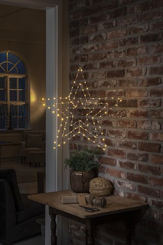 Konstsmide Weihnachtsbeleuchtung  Micro LED Silberstern Ø64cm