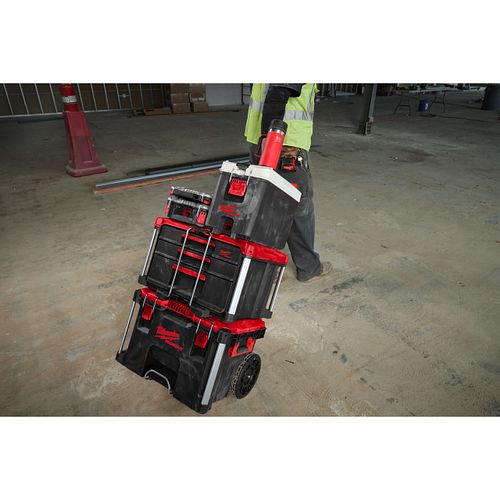 Milwaukee ﻿PACKOUT Isolierbecher mit Griff 530 ml mit Trinkdeckel, rot 4932493471