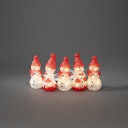 Vorschaubild Konstsmide Weihnachtsbeleuchtung LED Acryl Schneemänner 5er-Set warmweiß
