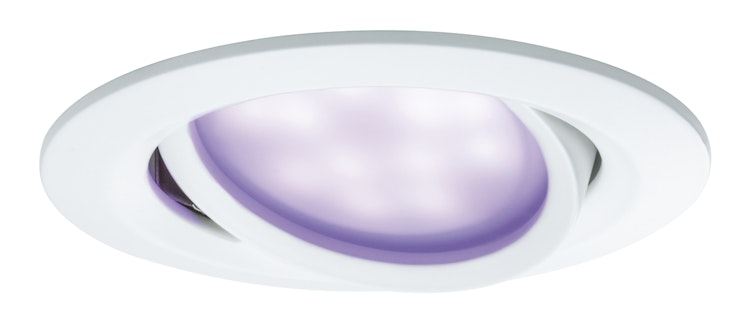 Paulmann Einbauleuchte Smart Coin LED 3x2 W Set mit Farblichtsteuerung, Dimm- und Schwenkfunktion