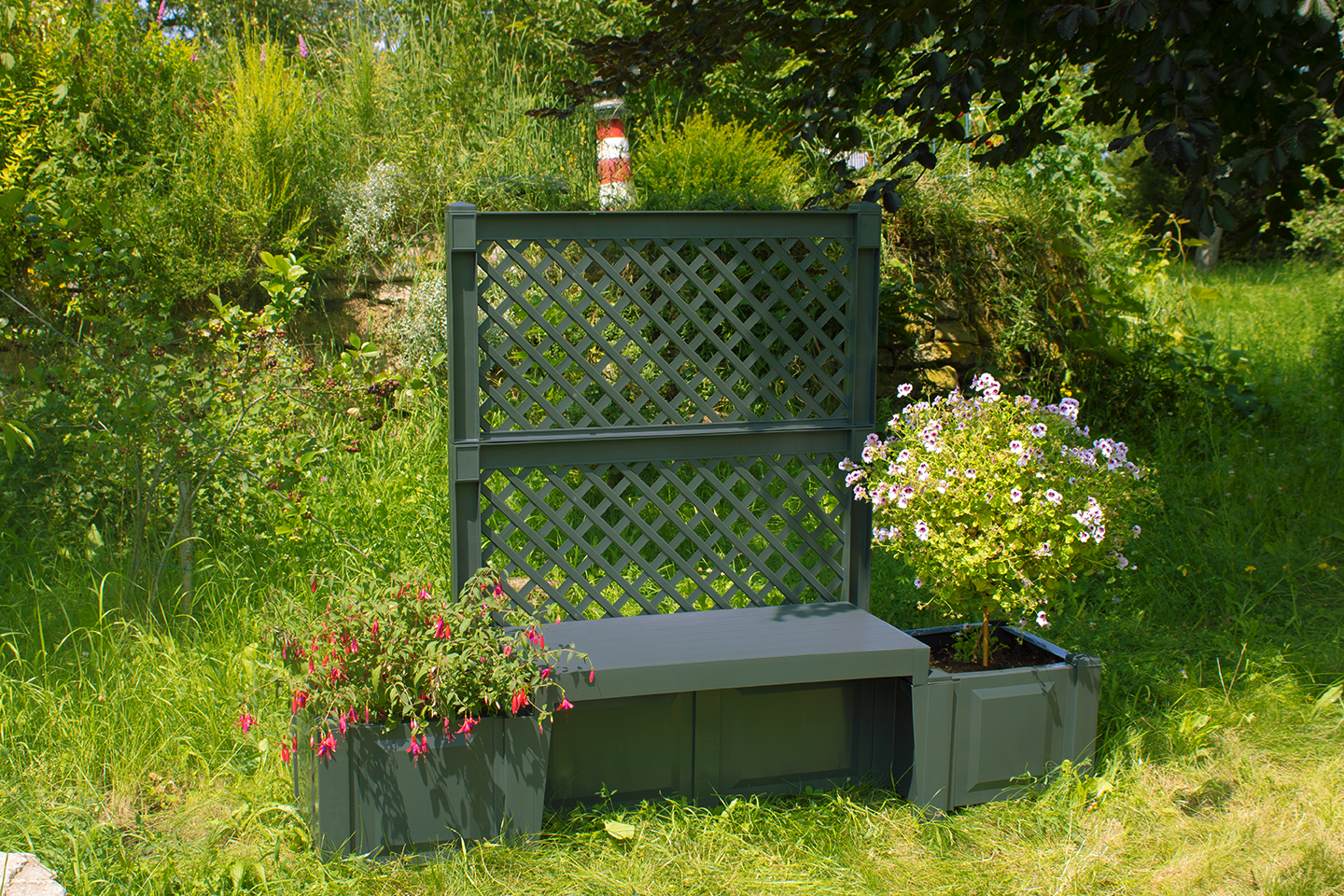 KHW Gartenbank Kopenhagen (Spalier 2tlg.) anthrazit