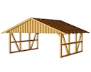 Skan Holz Schwarzwald - Satteldach Doppelcarport Breite 684 cm