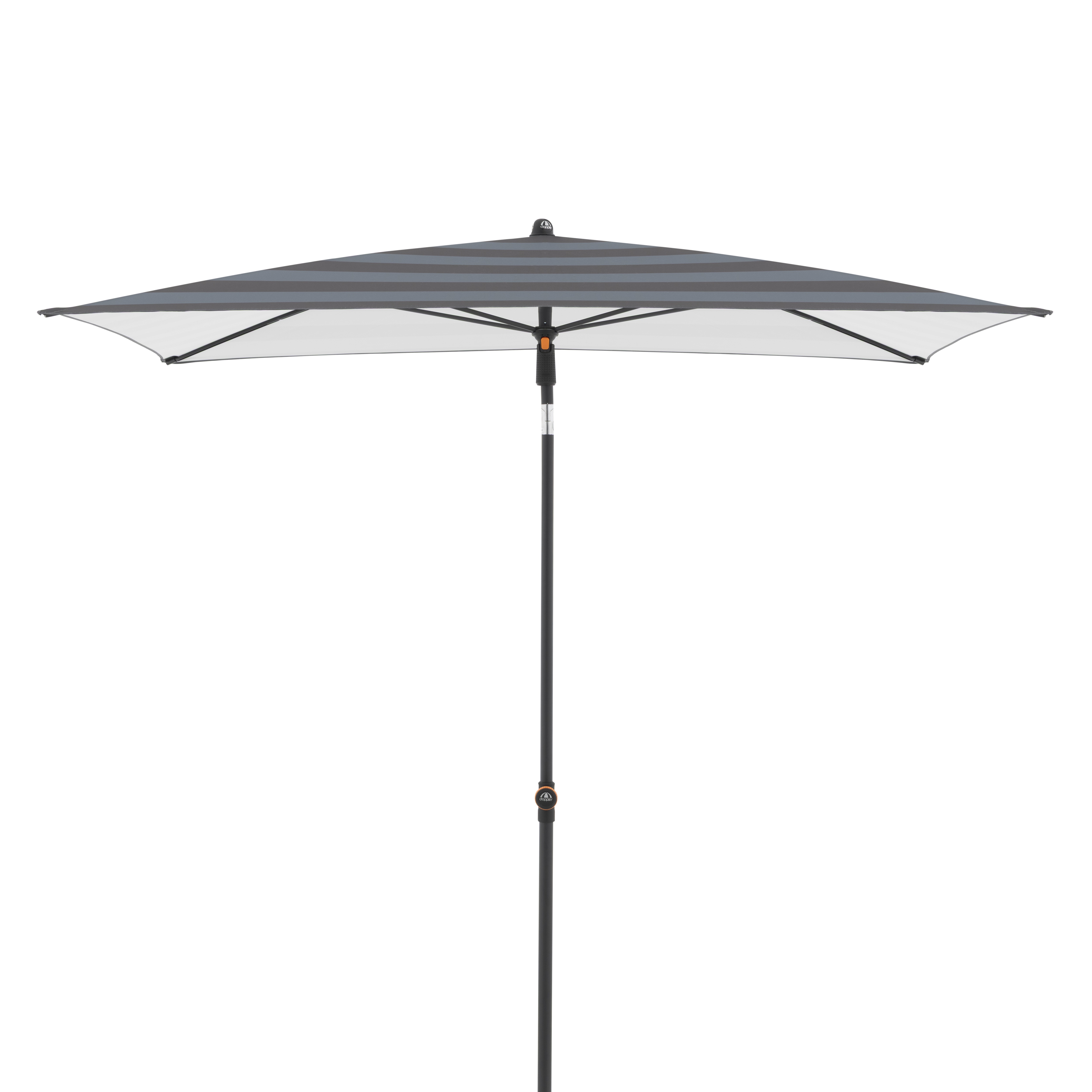 doppler Mittelmastschirm myZONE 190 x 125 Manual, Stahl Anthrazit / 100 % Polyester 180 g/m² Blockstreifen Anthrazit