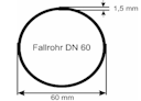 Fallrohrbogen 45° DN 60 weiß (1 Stück)