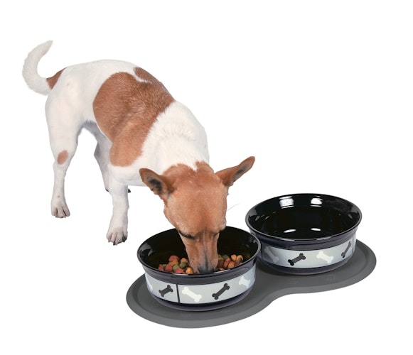 TRIXIE Napfunterlage Naturgummi 45 x 25 cm dunkelgrau