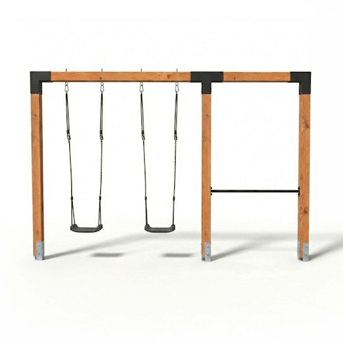 EXIT Linea Robust 110 Holz-Doppel-Schaukel mit Reckstange