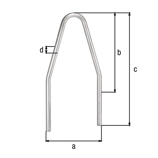 Alberts® Schutzbügel Safety fvz.,grün,z.Einb.,BxH 800x1000 mm,Bügelh.1500 mm,Rahmen⌀60 mm 772345