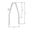 Vorschaubild Alberts® Schutzbügel Safety fvz.,grün,z.Einb.,BxH 800x1000 mm,Bügelh.1500 mm,Rahmen⌀60 mm 772345