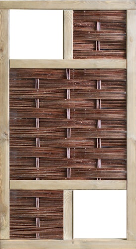 T&J LABO-3D Weidengeflechtzaun 94x180 2 Fenster oben+unten
